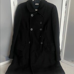 Miu Miu double breasted wool coat 44 or S/M 8see measurements wool mohair blend